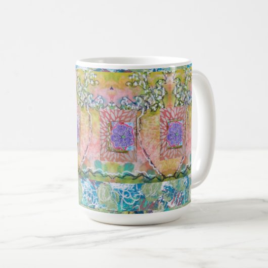 Mug Floral Abstrait (Devant droit)