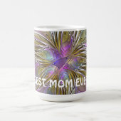 Mug Floral Abstrait Fractal Avec Rose & Or Meilleure M (Centre)