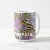 Mug Floral Abstrait Fractal Avec Rose & Or Meilleure M (Devant droit)