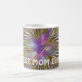 Mug Floral Abstrait Fractal Avec Rose & Or Meilleure M (Centre)