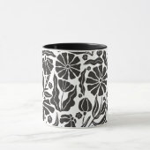 Mug Floral Abstrait noir et blanc gras (Centre)