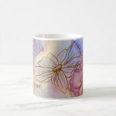 Mug Floral Abstrait rose pourpre nommé (Centre)