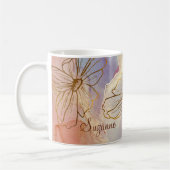 Mug Floral Abstrait rose pourpre nommé (Gauche)