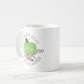 Mug Floral Apple, le meilleur professeur de quartier d (Devant gauche)