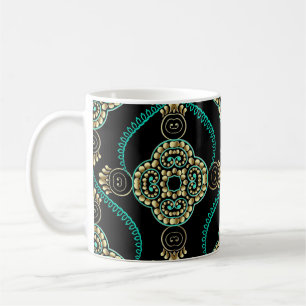 Mug Floral arabesque, Motif d'élégance Vintage.