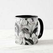 Mug floral Art Déco (Devant droit)