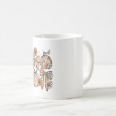 Mug Floral Automne Citrouille Coquette Boho Fall Bow (Devant droit)