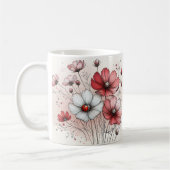 Mug floral avec citations positives (Gauche)