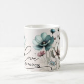 Mug floral avec citations positives (Devant droit)