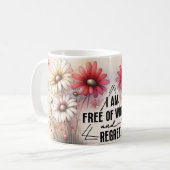 Mug floral avec citations positives (Devant gauche)