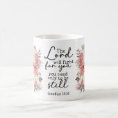 Mug Floral avec Écriture Chrétienne (Centre)