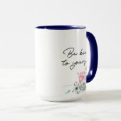 Mug Floral Be Kind to Yself Citation inspirante (Devant droit)