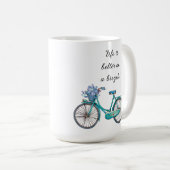 Mug Floral Bicycle Watercolor Design Boho Chic Coffee (Devant droit)