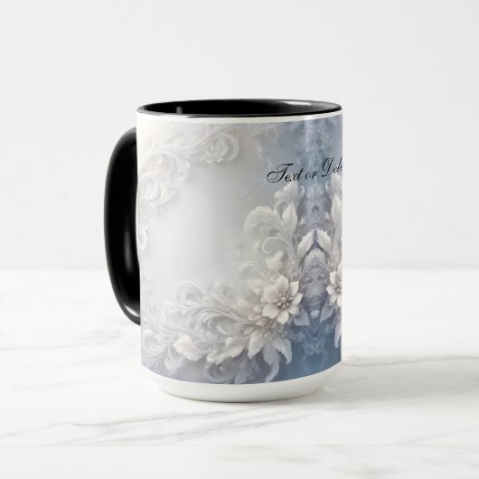 Mug Floral Blanc (Devant gauche)