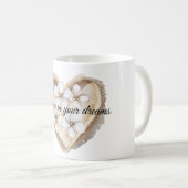 Mug Floral blanc du coeur (Devant droit)