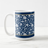 Mug floral blanc marine (Gauche)