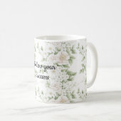 Mug Floral blanc rose pâle (Devant droit)