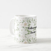 Mug Floral blanc rose pâle (Devant gauche)