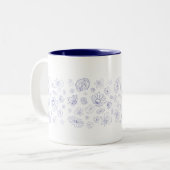 Mug floral bleu (Devant gauche)
