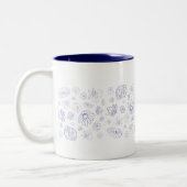 Mug floral bleu (Gauche)