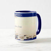 Mug Floral Bleu Blanc (Devant droit)