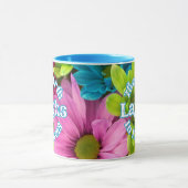 Mug Floral Bleu, Célèbre Citations Mug (Centre)