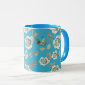 Mug floral bleu clair (Devant droit)