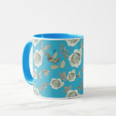 Mug floral bleu clair (Devant gauche)
