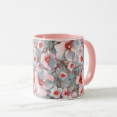 Mug Floral bleu doux (Devant droit)