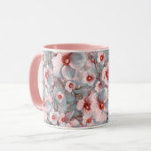Mug Floral bleu doux (Devant gauche)