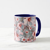 Mug Floral bleu doux (Devant droit)