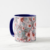Mug Floral bleu doux (Devant gauche)