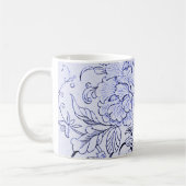 Mug Floral bleu et blanc vintage (Gauche)