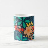 Mug Floral bleu foncé moderne (Centre)