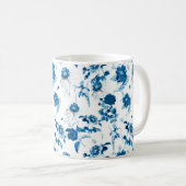 Mug Floral bleu-Mug (Devant droit)