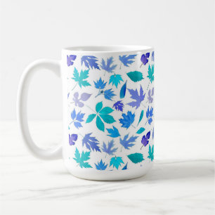 Mug Floral Blue Flowers Design Motif-36566