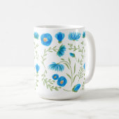 Mug Floral blue folk art pattern (Devant droit)