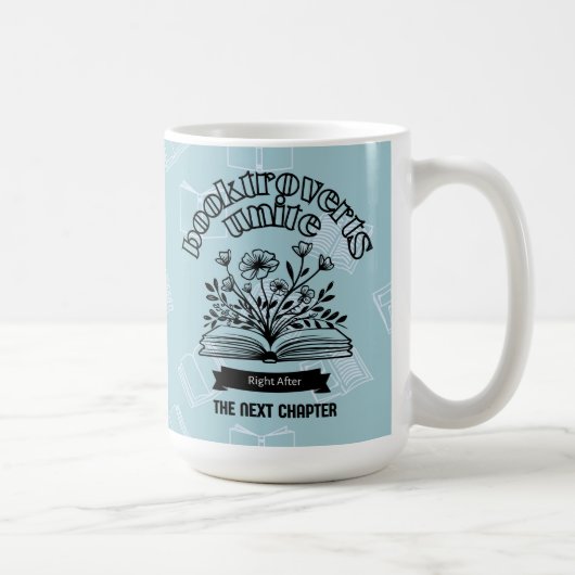 Mug Floral "Booktroverts Unite" (Droite)