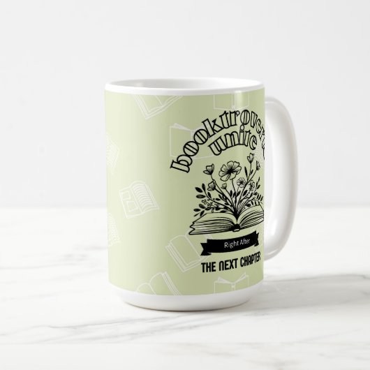 Mug Floral "Booktroverts Unite" (Devant droit)