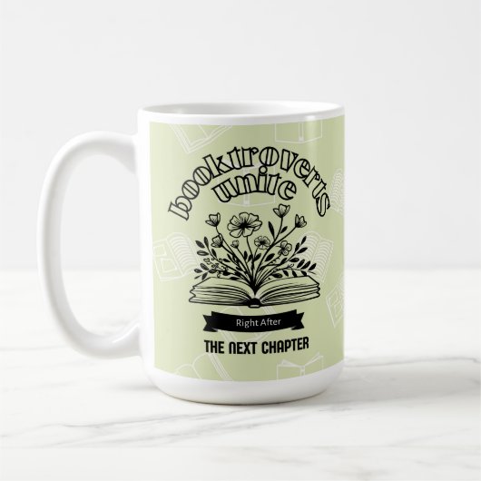 Mug Floral "Booktroverts Unite" (Gauche)