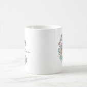 Mug Floral Botanical Monogram | Custom Text Elegant Co (Centre)
