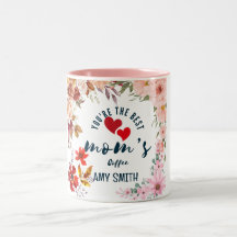 Mug Floral Botanique Personnalisé Pour Maman