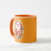 Mug Floral Bunny – Spring Easter Illustration - caneca (Devant gauche)