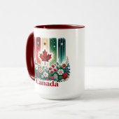 Mug Floral Canada Day | Cute Canadian  (Devant gauche)