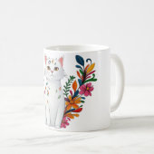 Mug Floral Cat (Devant droit)