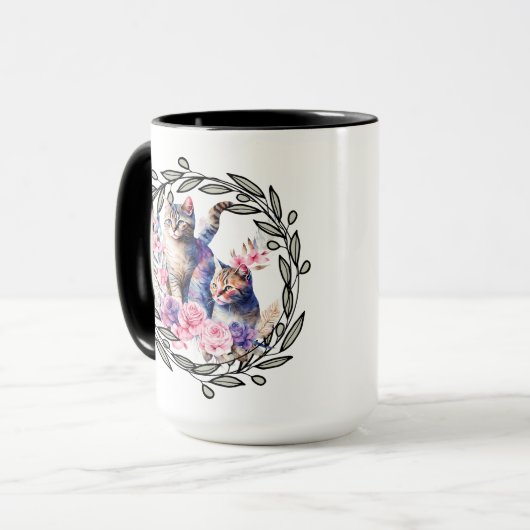 Mug Floral Cat Cup (Devant gauche)