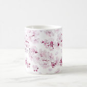 Mug Floral Cerisier Fleur Sakura Nom personnalisé Fill (Centre)
