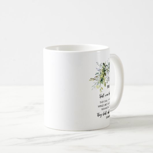 Mug Floral Ceux Qui Attendent Sur Le Seigneur Bible Ve (Devant droit)