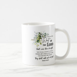 Mug Floral Ceux Qui Attendent Sur Le Seigneur Bible Ve