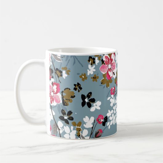 Mug Floral Chic : Petits Arrière - plans en fleurs (Gauche)